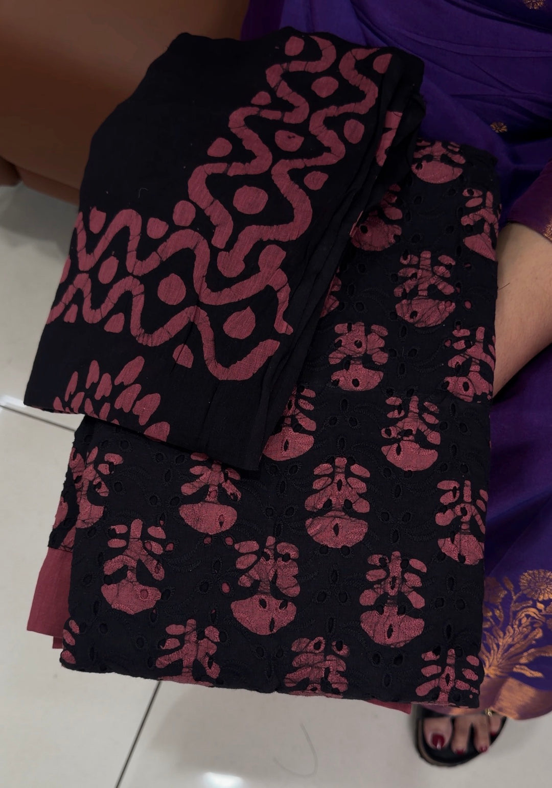 BATIK PRINTED UNDTITCHED SALWAR SUITS - NUWA-1605