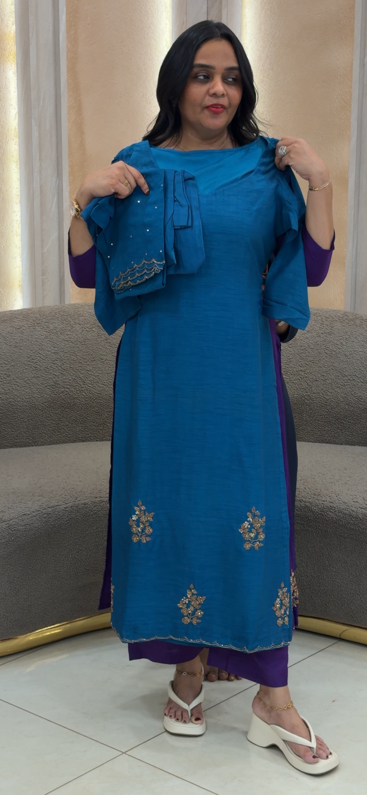 SILK  TOP, BOTTOMA AND DUPATA - NUWA-885