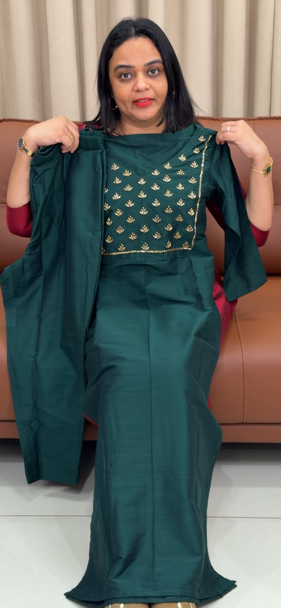 IN-HOUSE SLUB SILK CO-ORD SETS - NUWA - 1392