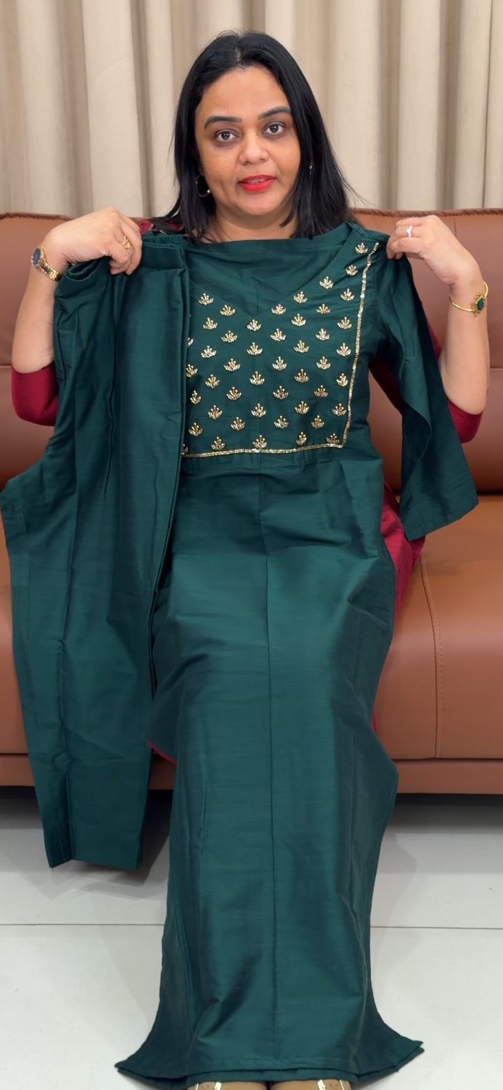 IN-HOUSE SLUB SILK CO-ORD SETS - NUWA - 1392