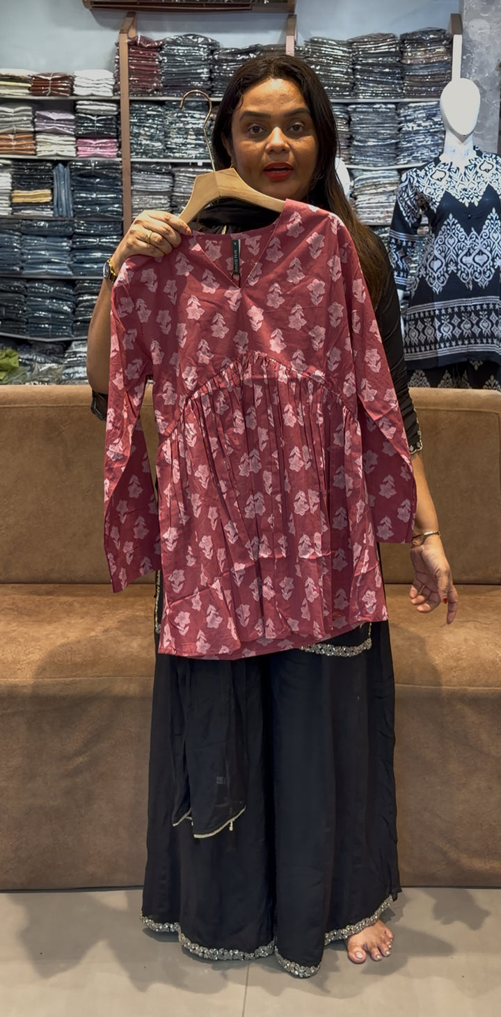 PRINTED COTTON SHORT TOPS - NUWA -480