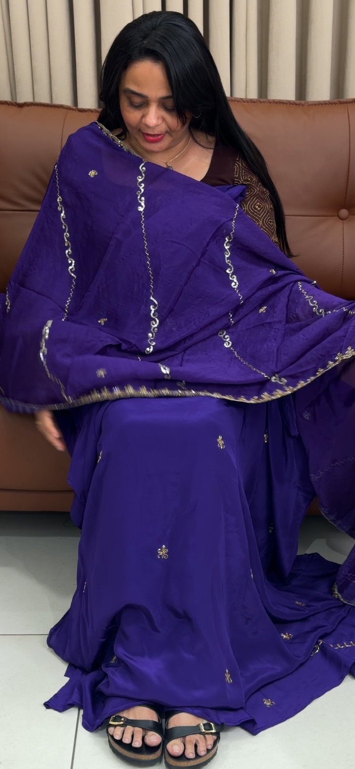 VISCOSE CRAPE UNSTITCHED SALWAR SUITS - NUWA - 1934