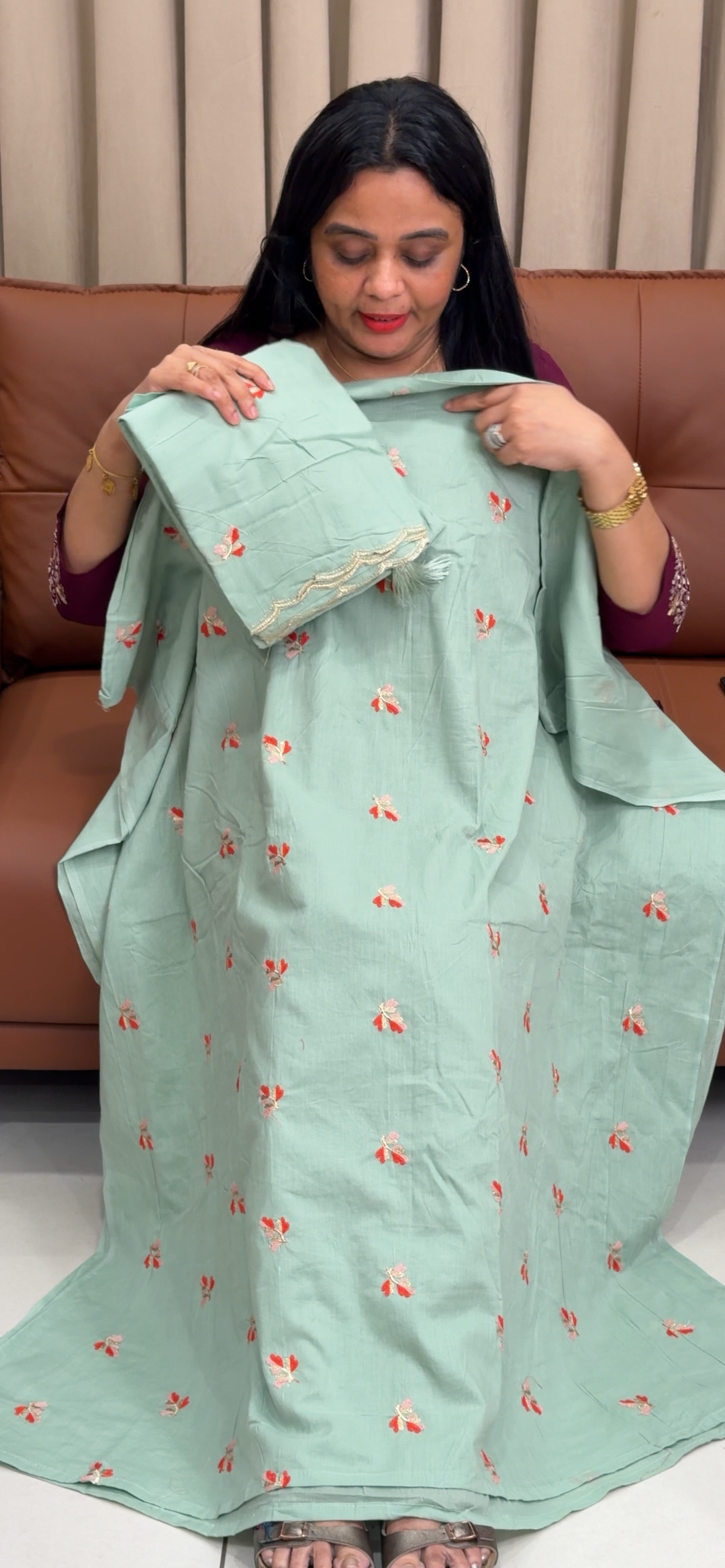 COTTON UNSTITCHED SALWAR SUITS - NUWA - 2390