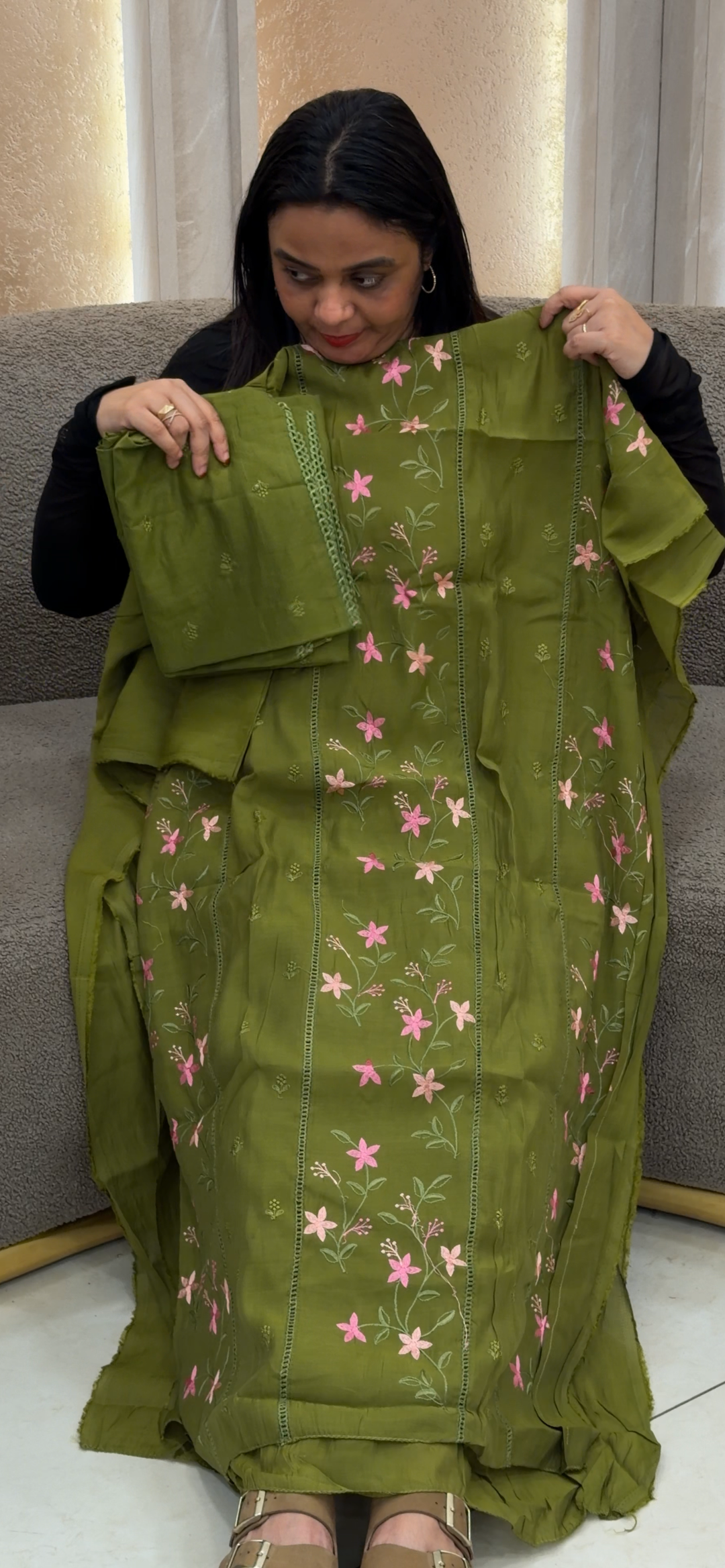 MUL CHANDERI UNSTITCHED SALWAR SUITS - NUWA -  1109
