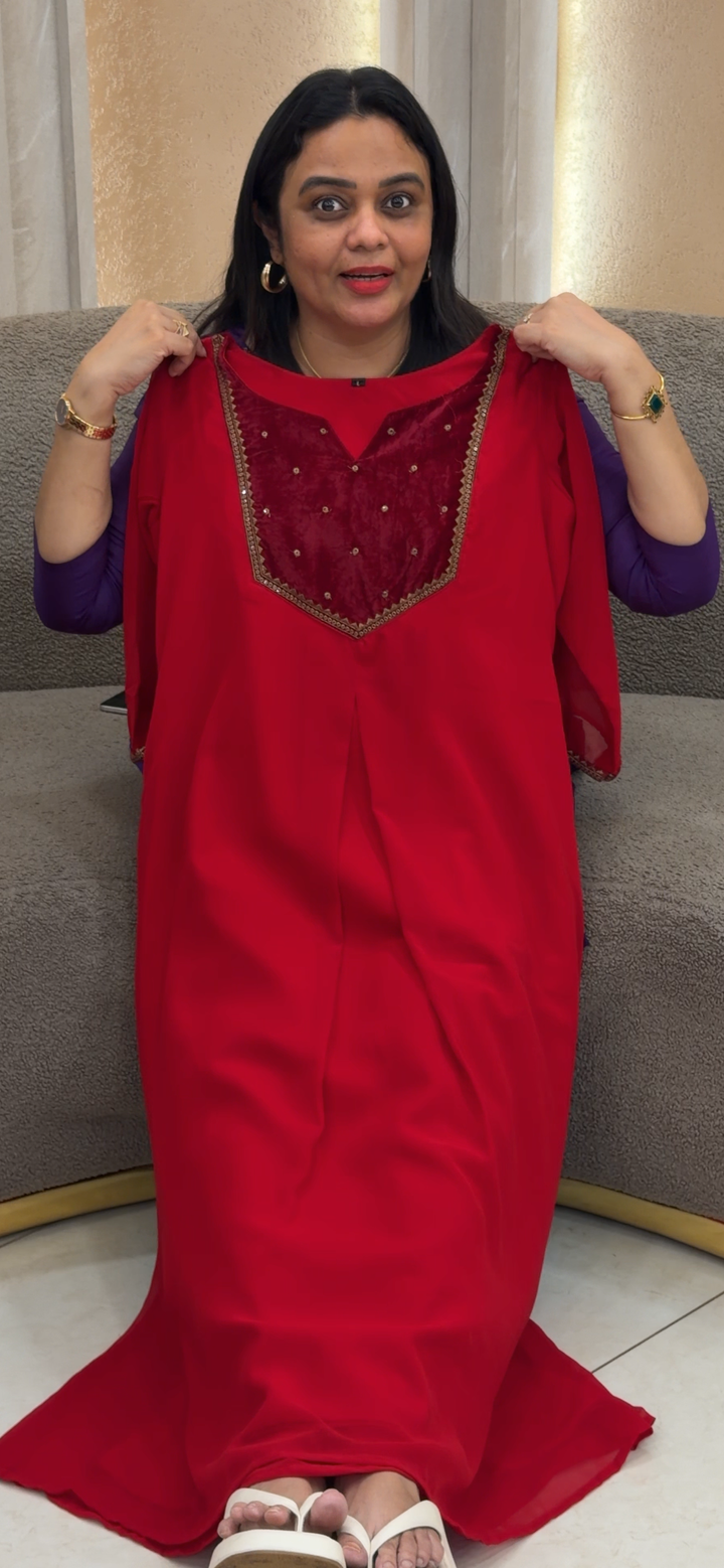 GEORGETTE LONG ALINE TOPS - NUWA - 1409