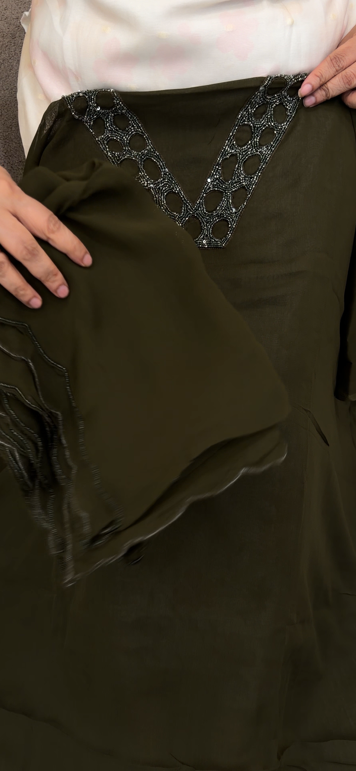 VISCOSE GEORGETTE UNSTITCHED SALWAR SUITS - NUWA - 2325