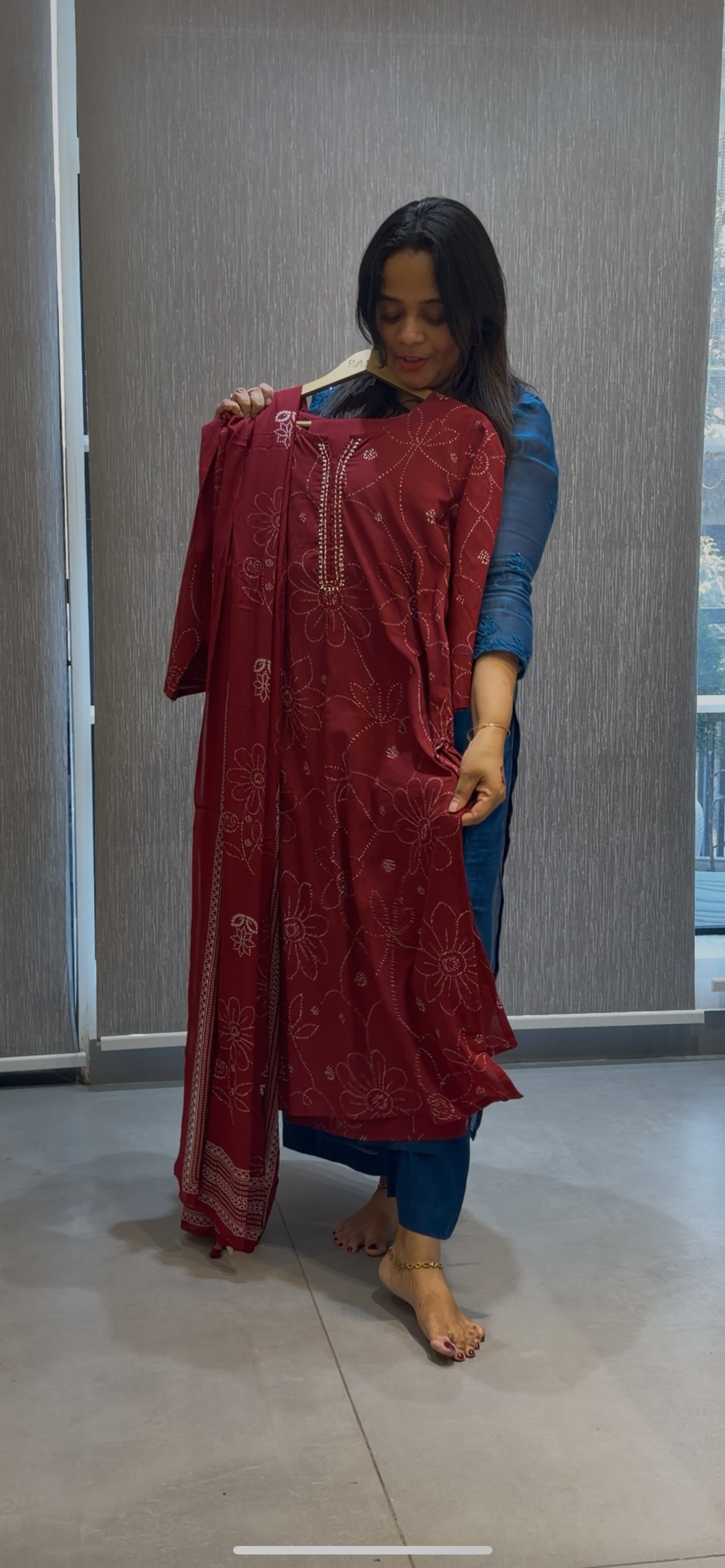 PRINTED COTTON TOP, BOTTOM AND DUPATTA - NUWA-291