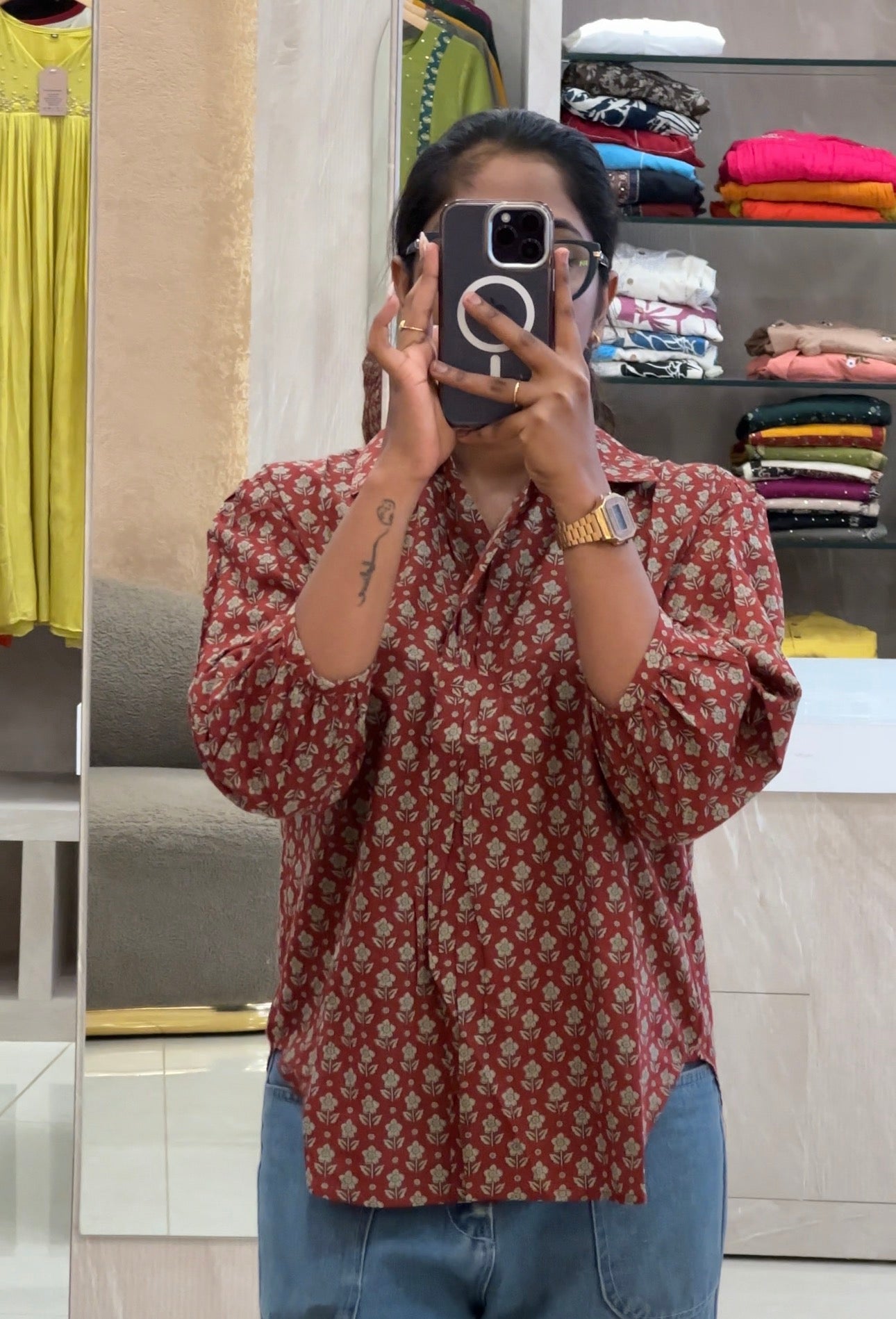 COTTON PRINTED SHORT KURTIS - NUWA-017