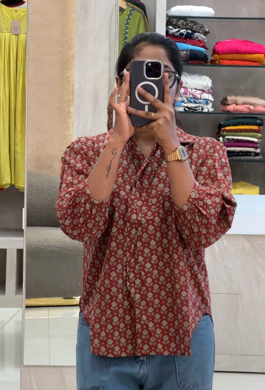 COTTON PRINTED SHORT KURTIS - NUWA-017