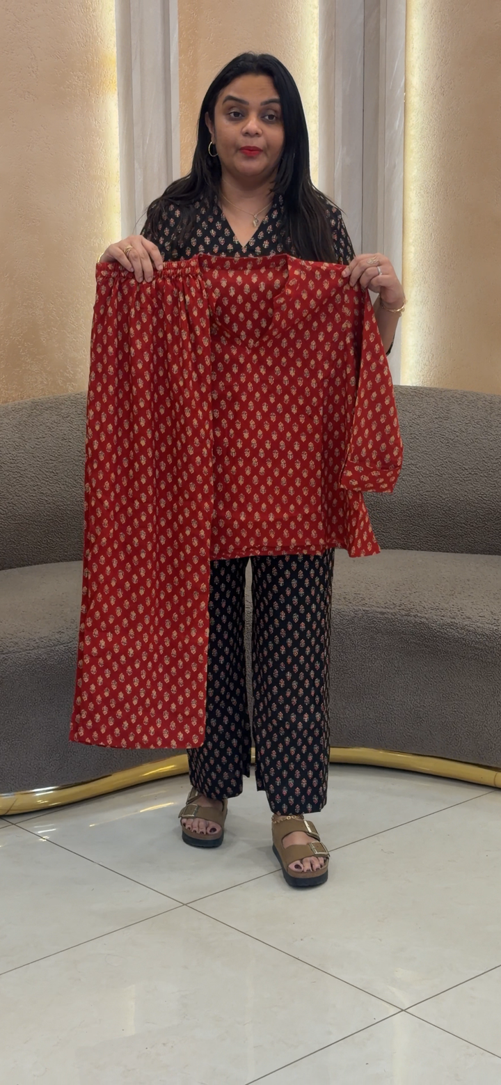 PRINTED SHORT  TOP AND BOTTOM  - NUWA - 1181