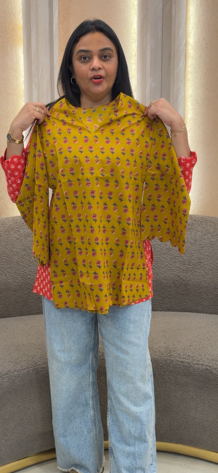 PRINTED SHORT TOPS - NUWA-1256