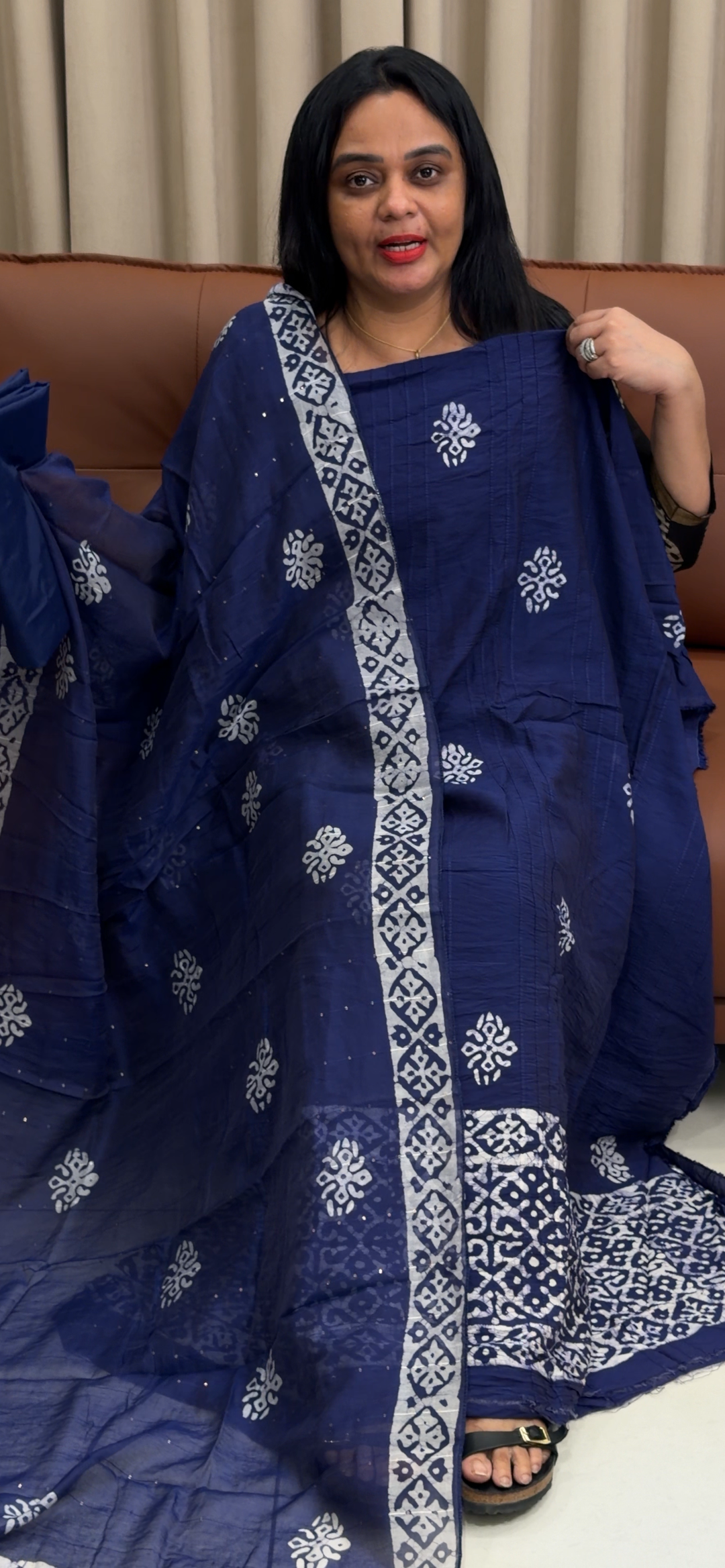 MODAL CHANDERI UNSTITCHED SALWAR SUITS - NUWA - 2152