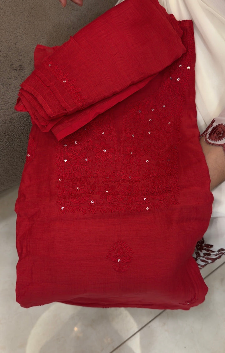 LUCKNOWI CHIKANKARI UNSTITCHED SALWAR SUITS -NUWA-1751