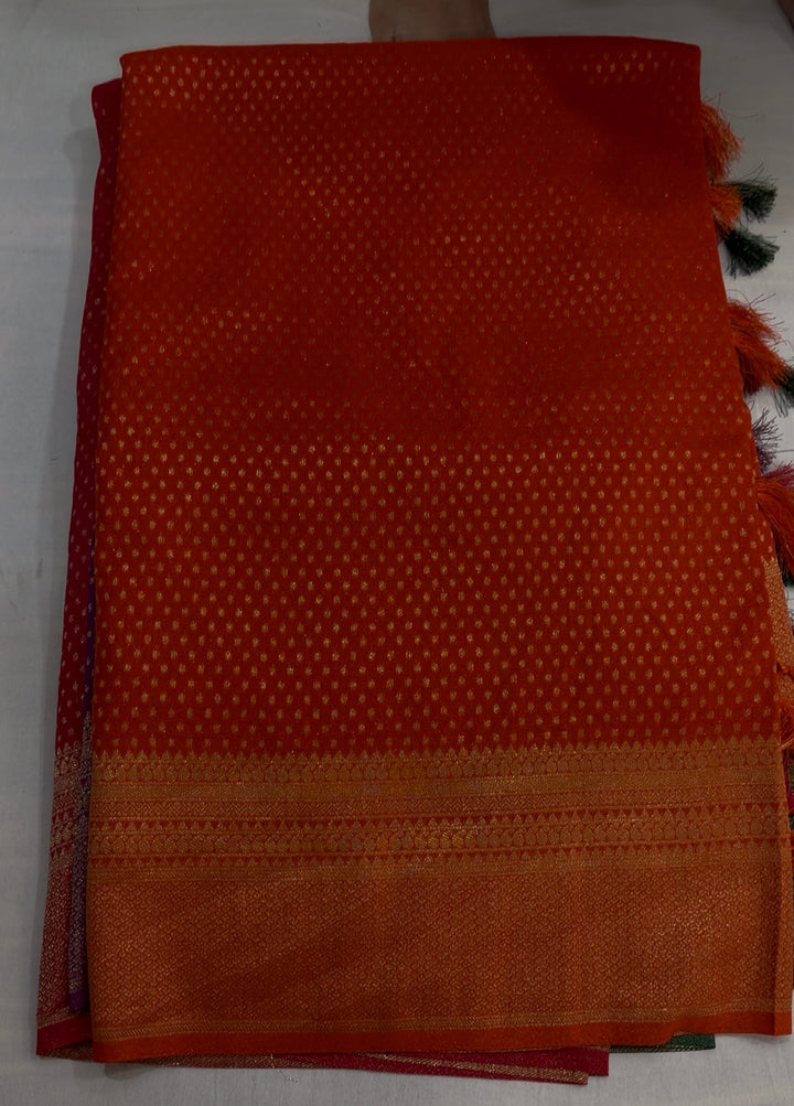 SEMI BANARASI SAREES  - NUWA-1143