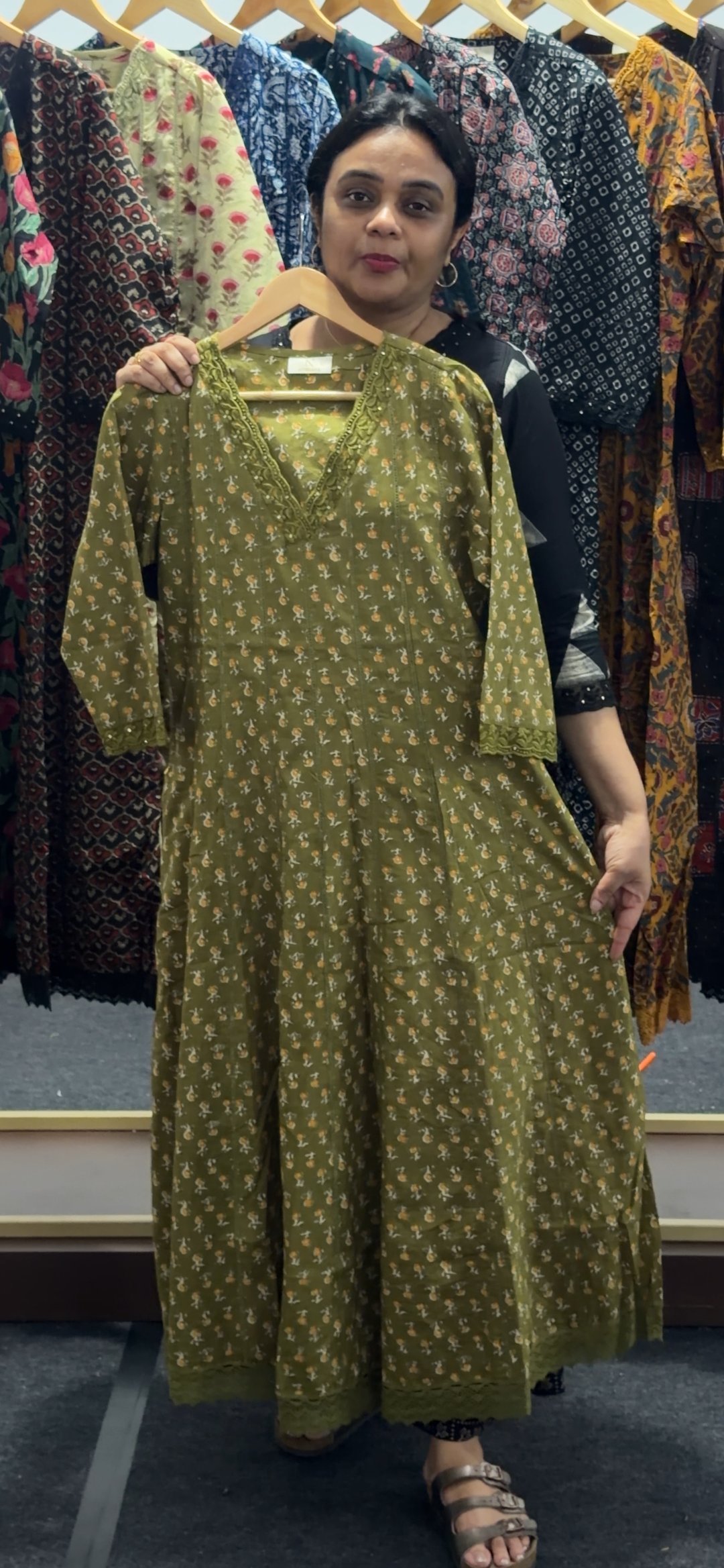 COTTON ANARKALI TOPS - NUWA - 2522