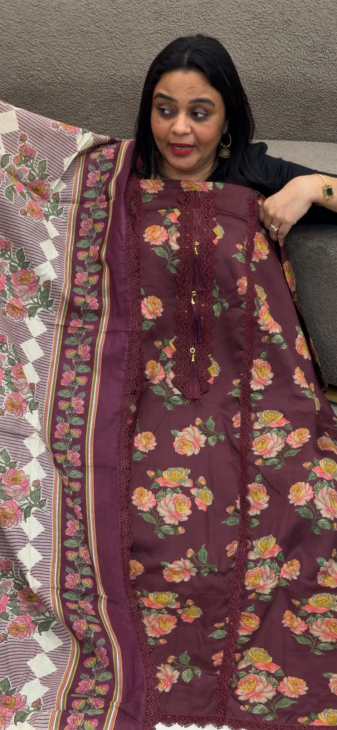 COTTON UNSTITCHED SALWAR SUITS - NUWA - 1480