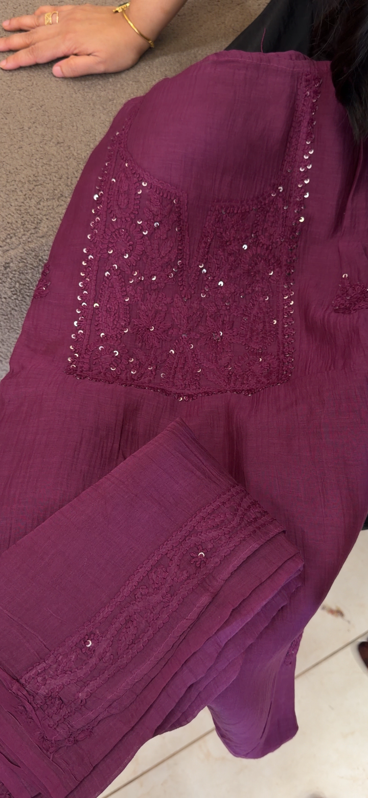 MALAI UNSTITCHED SALWAR SUITS - IHA 2083