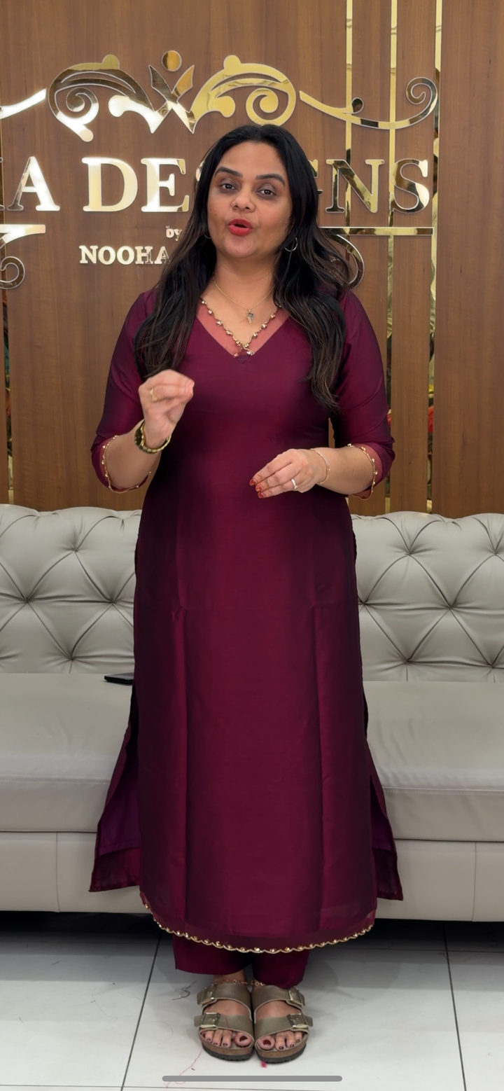 SEMI RAW SILK TOP AND BOTTOM - NUWA -  395