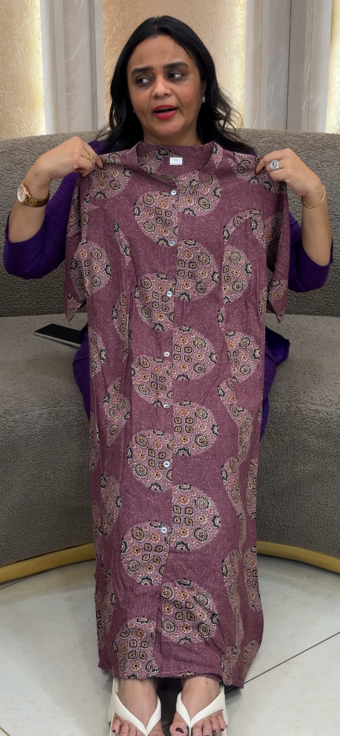 PRINTED RAYON ALINE TOPS - NUWA - 864