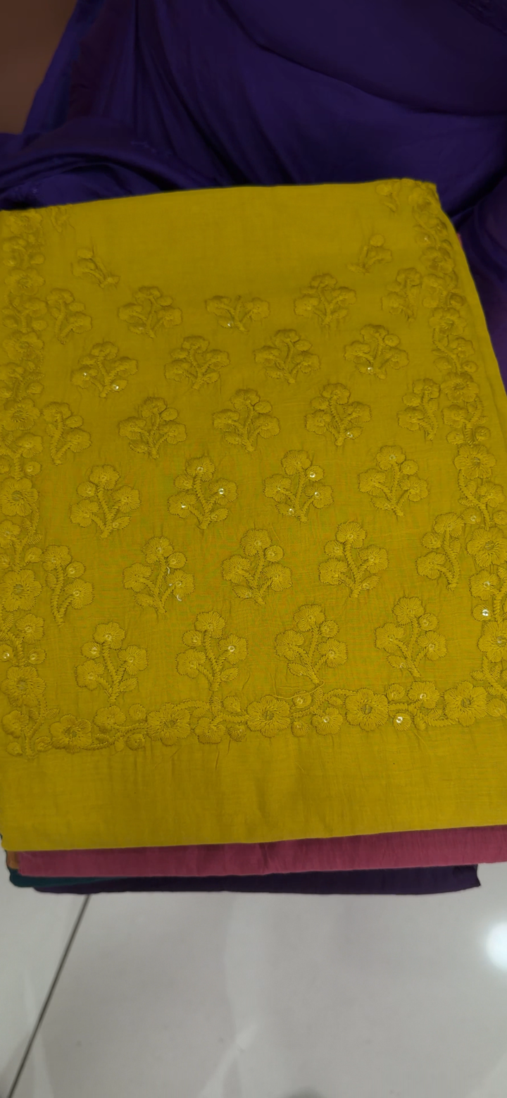 MALAI CHANDERI UNSTITCHED SALWAR SUITS - NUWA - 1554