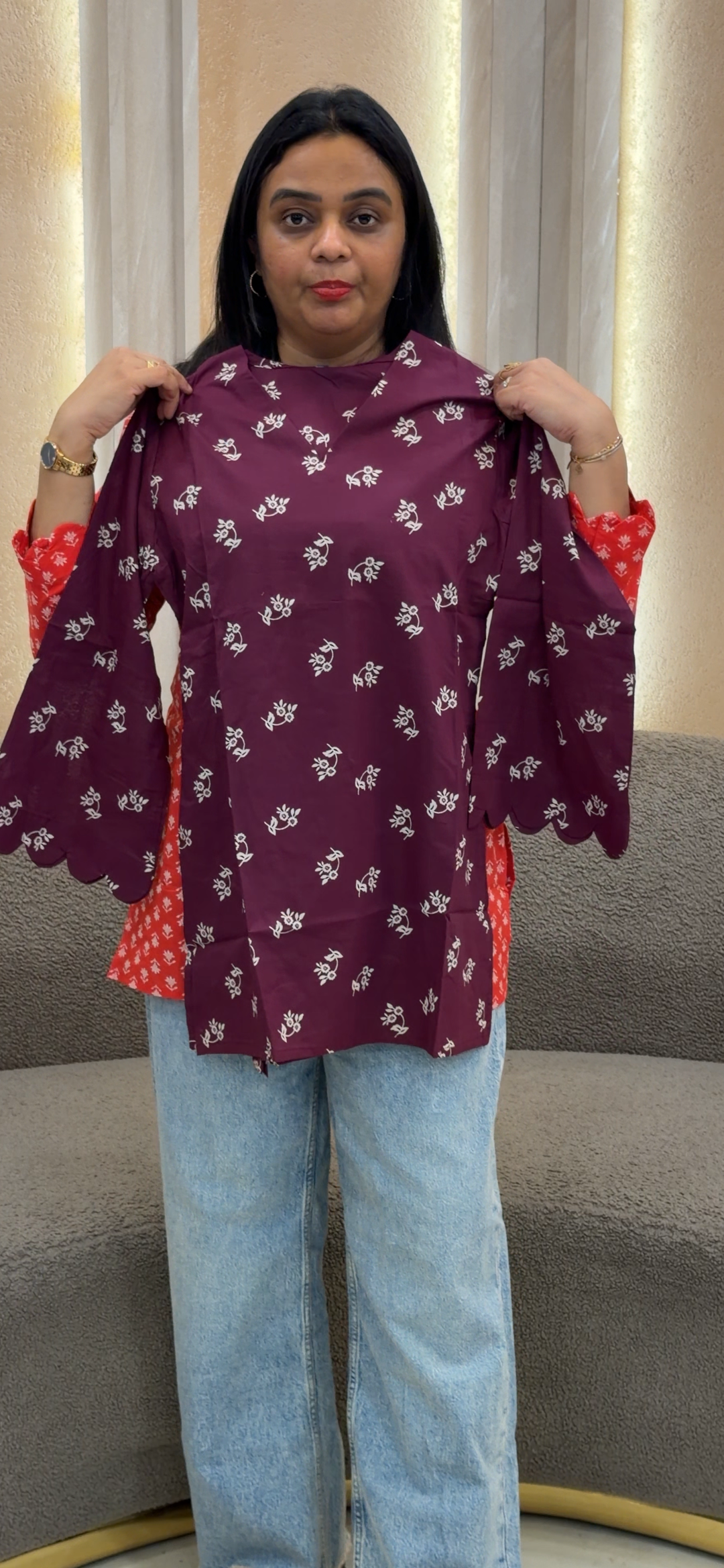 PRINTED SHORT TOPS - NUWA-1256