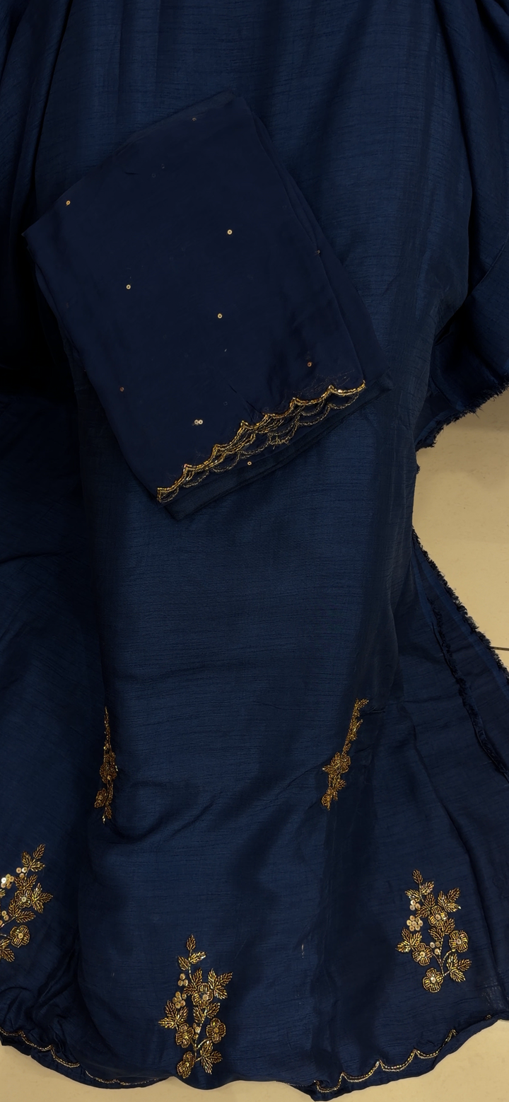 HAND WORKED UNSTITCHED SALWAR SUITS - NUWA - 1817