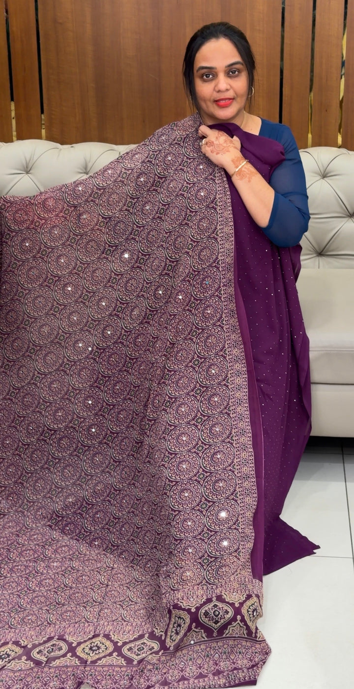 FAUX GEORGETTE UNSTITCHED SALWAR SUITS - NUWA-625