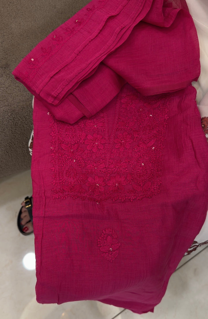 LUCKNOWI CHIKANKARI UNSTITCHED SALWAR SUITS -NUWA-1751