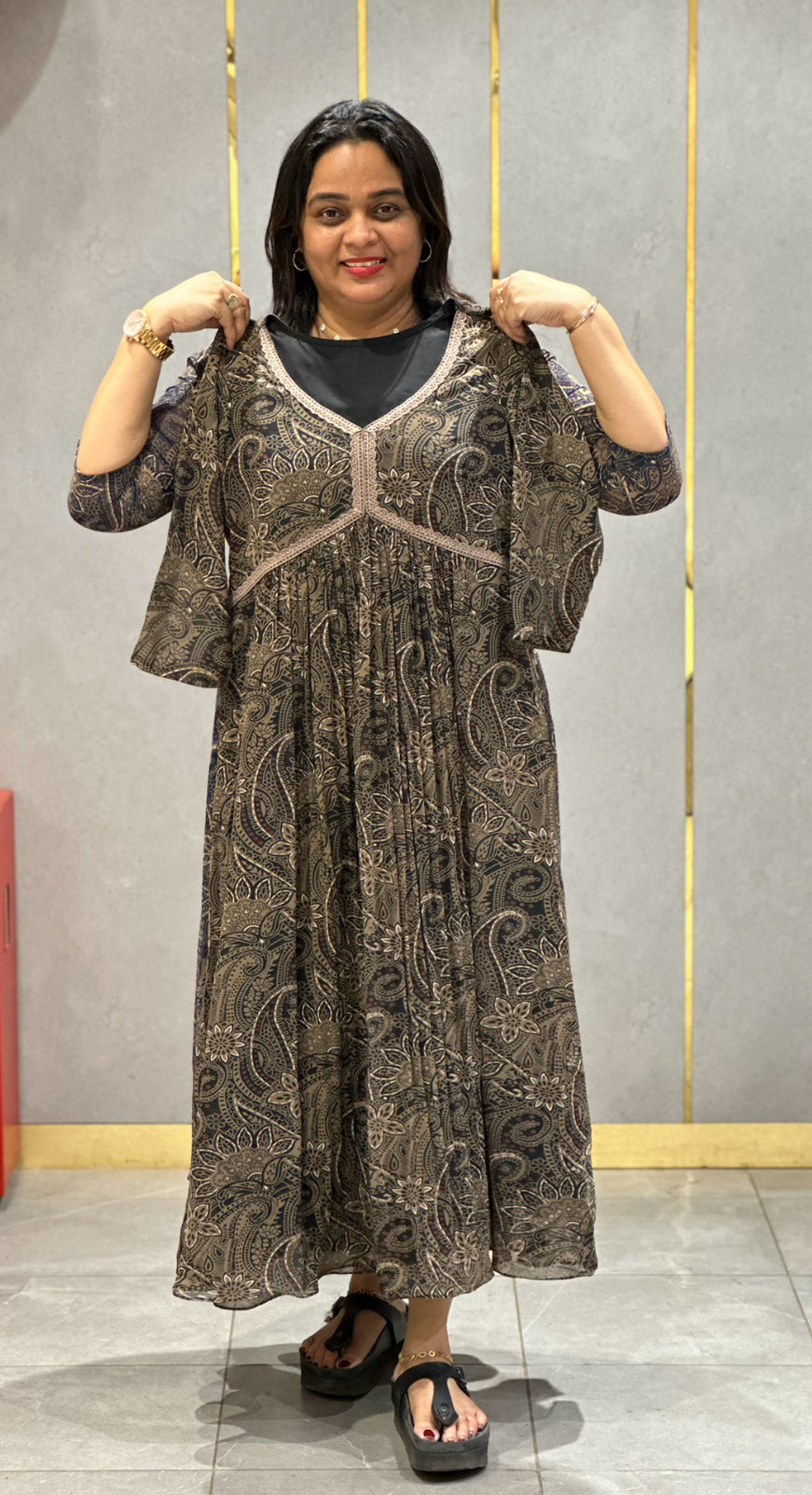 PRINTED ALIYA CUT TOPS -NUWA-020