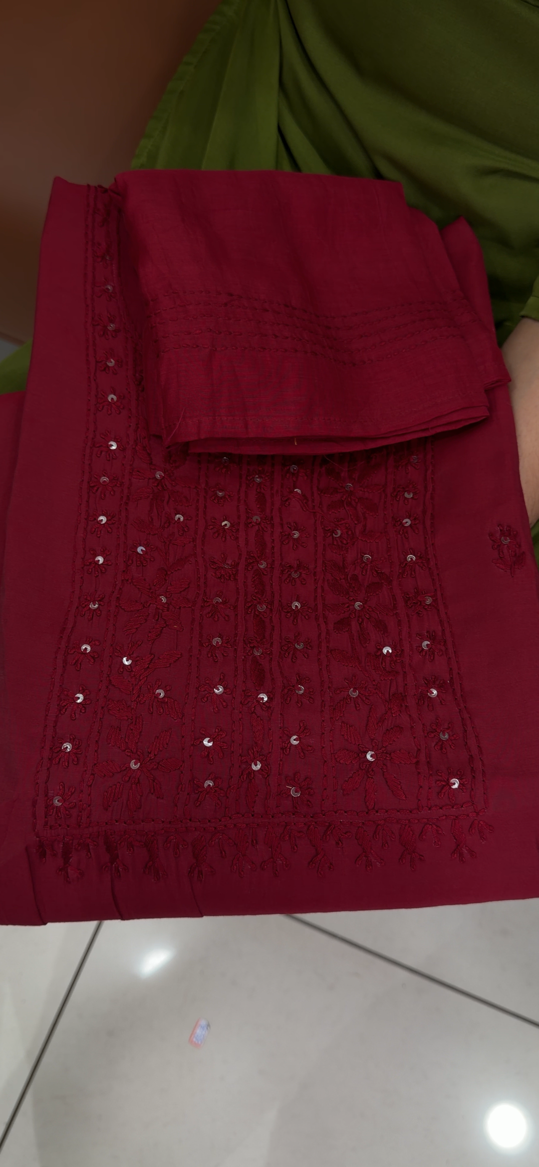 CHIKANKARI UNSTITCHED SALWAR SUITS - NUWA - 1532