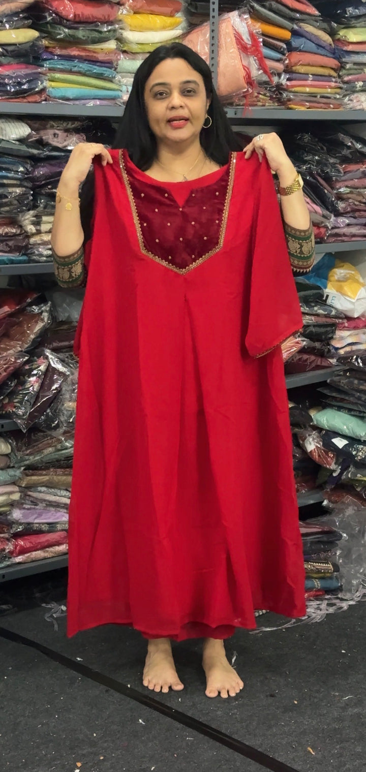 GEORGETTE LONG ALINE TOPS - NUWA - 2358