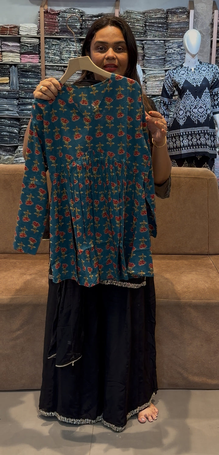 PRINTED COTTON SHORT TOPS - NUWA -480