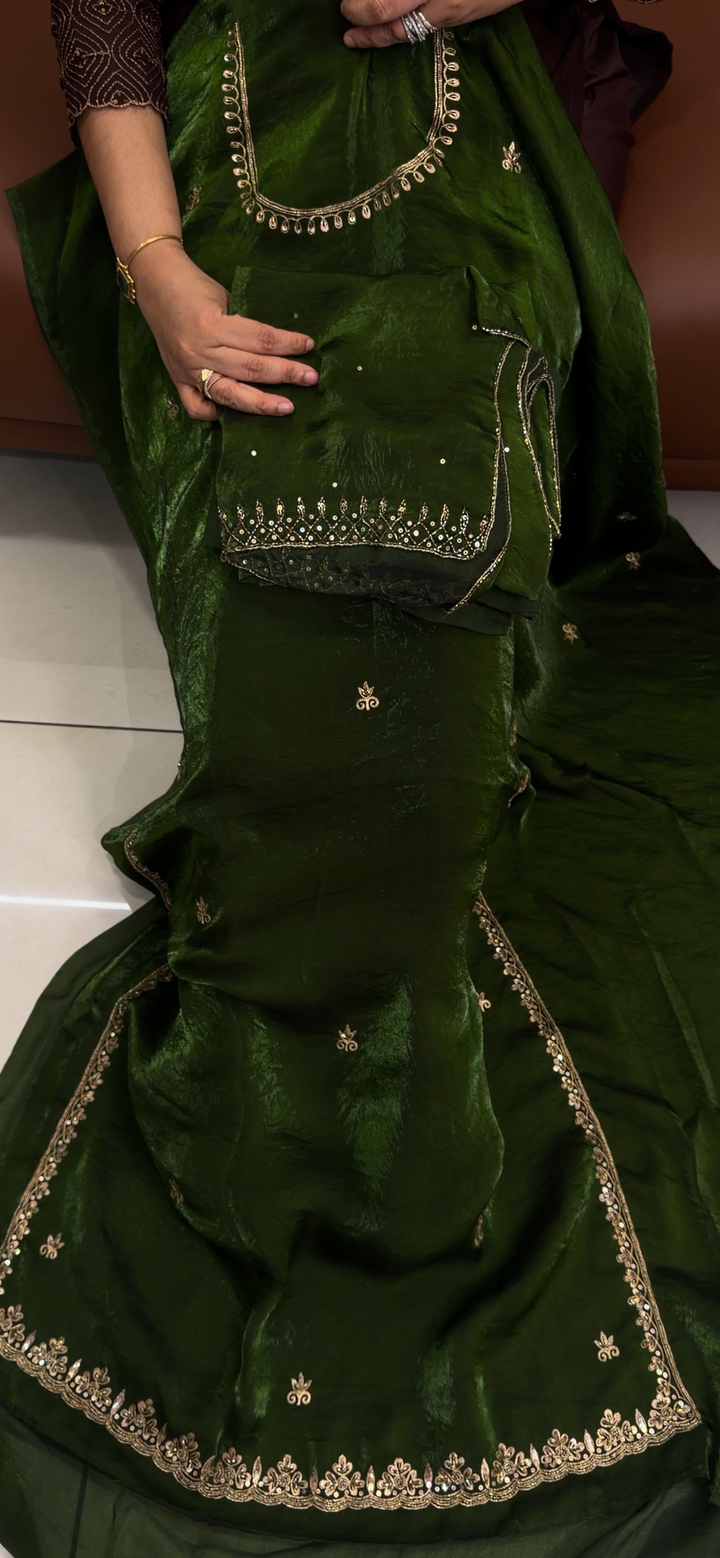 HANDWORKED UNSTITCHED SALWAR SUITS -NUWA-1946