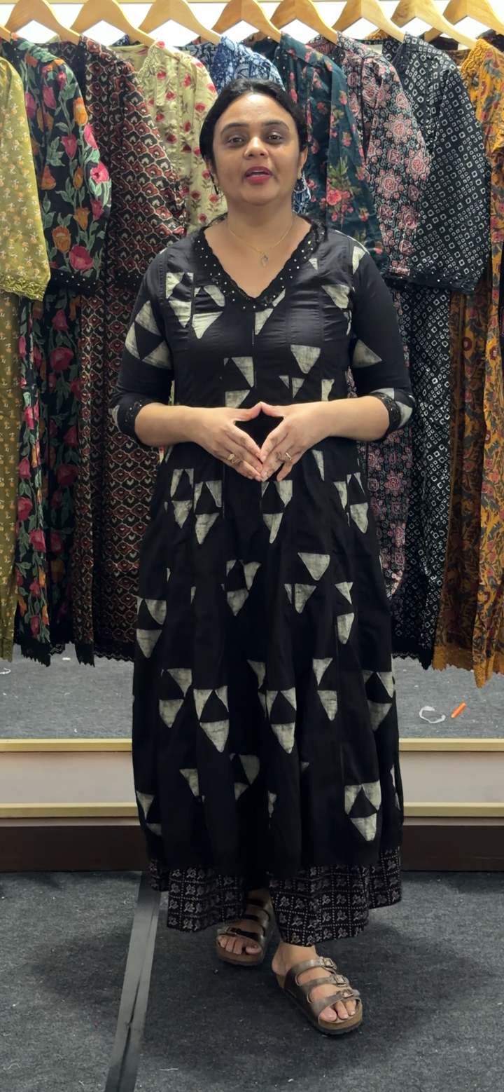 COTTON ANARKALI TOPS - NUWA - 2522