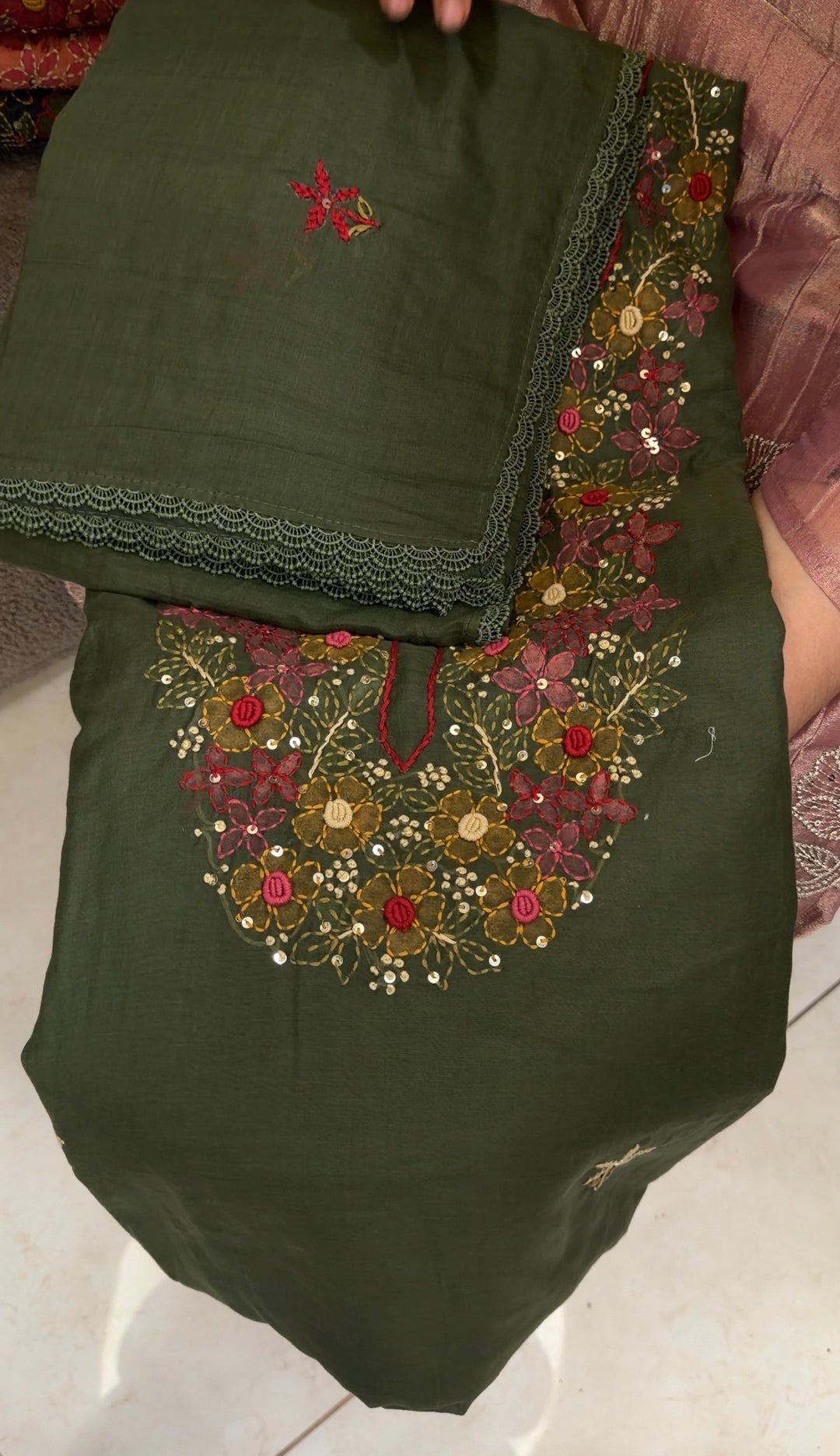 MALAI CHANDERI UNSTITCHED SALWAR SUITS - NUWA-1644