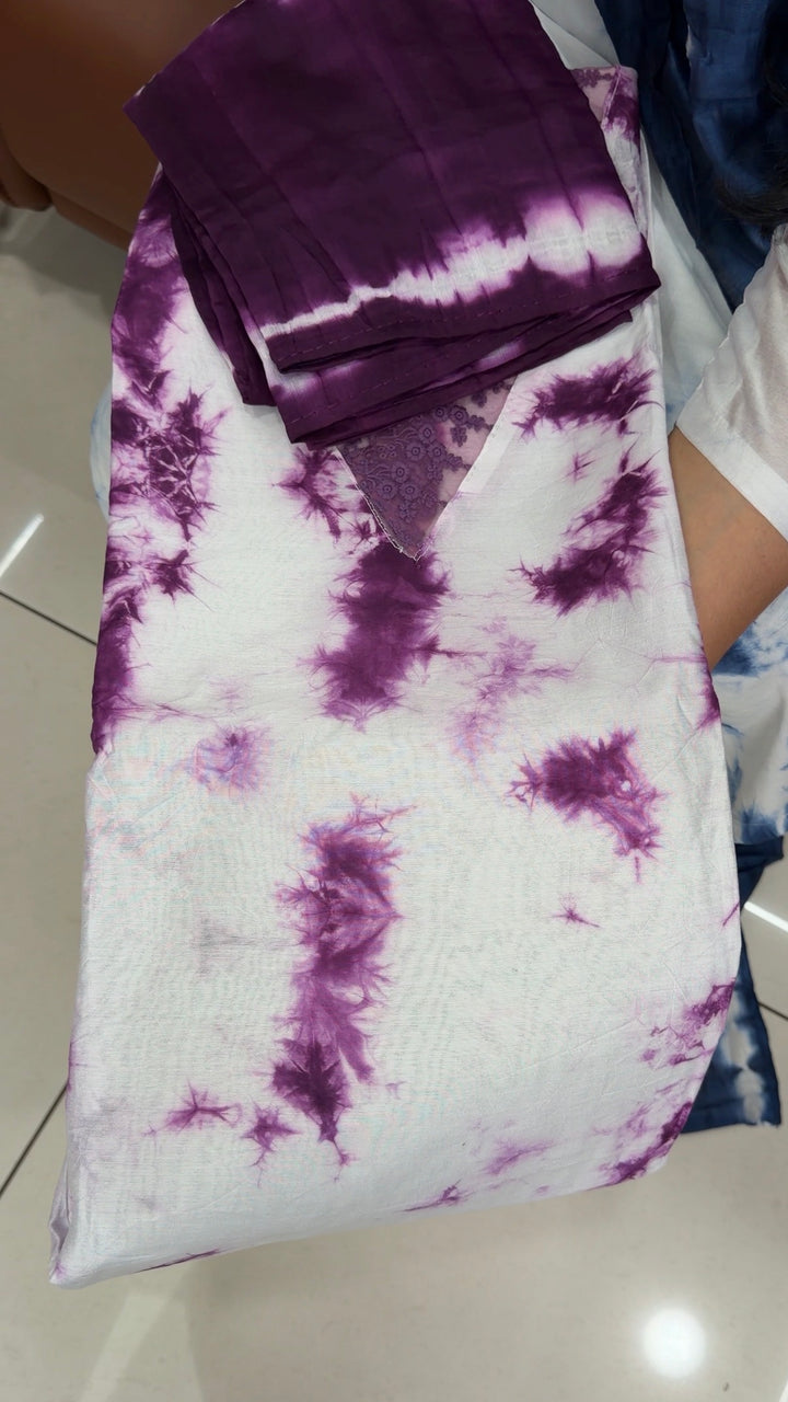 TIE AND DYE UNSTITCHED SALWAR SUITS - NUWA-1854