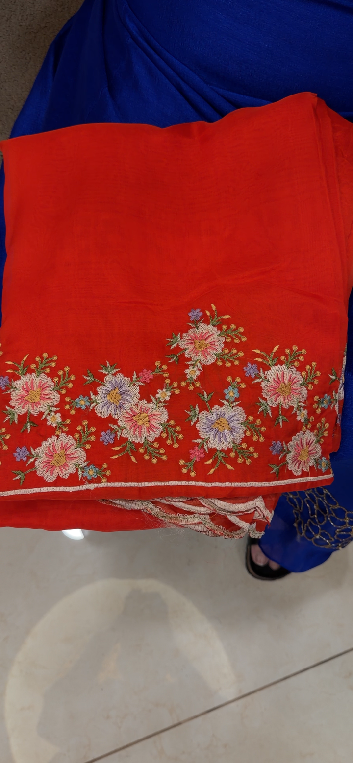 SOFT ORGANZA UNSTITCHED SALWAR SUITS - NUWA - 2098