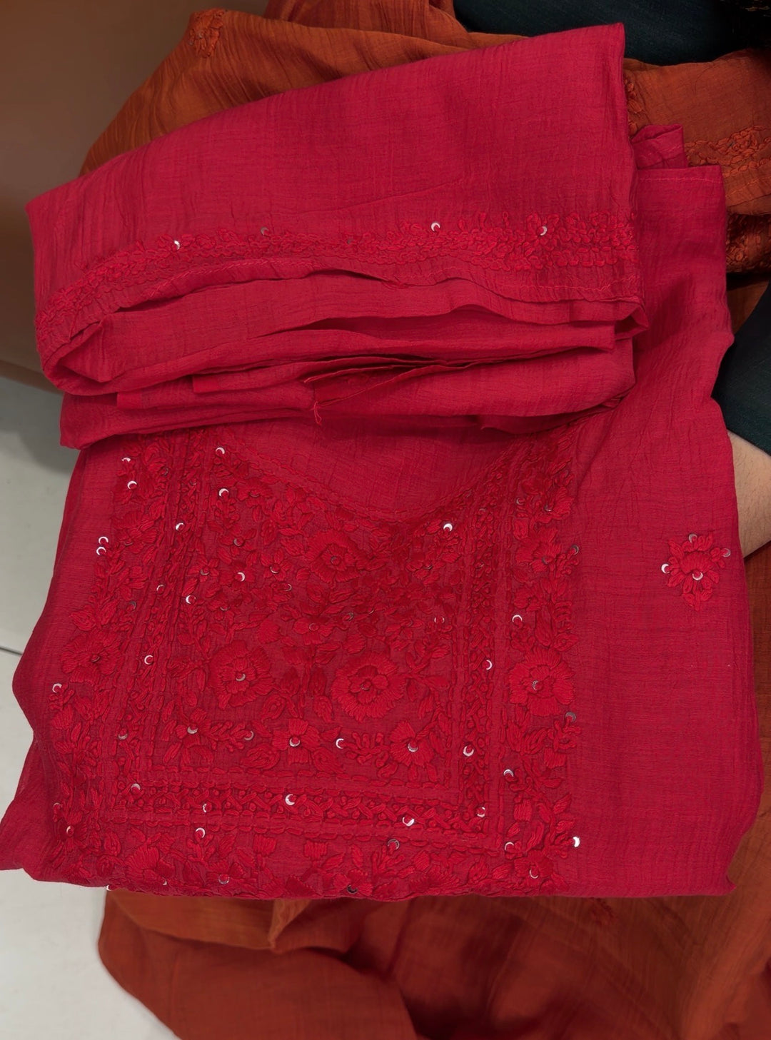 LUCKNOWI CHIKANKARI UNSTITCHED SALWAR SUITS - NUWA-1587