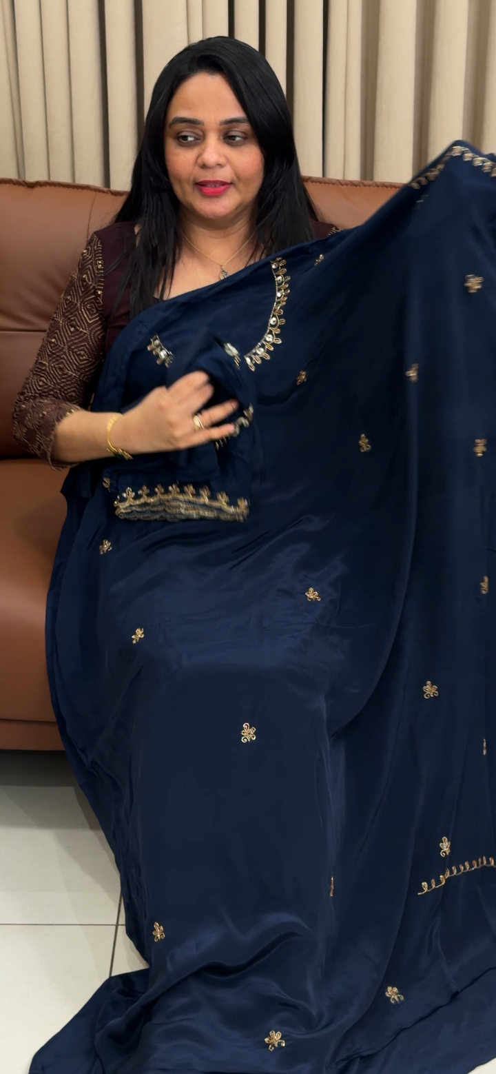 VISCOSE CRAPE UNSTITCHED SALWAR SUITS - NUWA - 1934