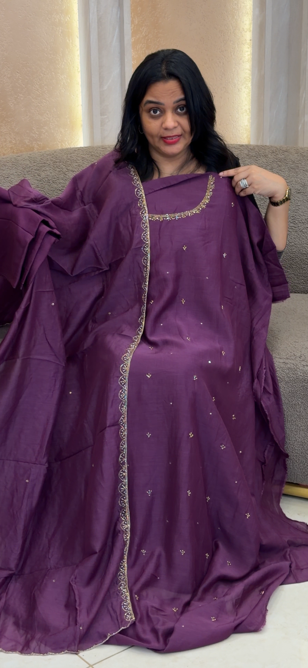 MALAI CHANDERI UNSTITCHED SALWAR SUITS - NUWA - 2038