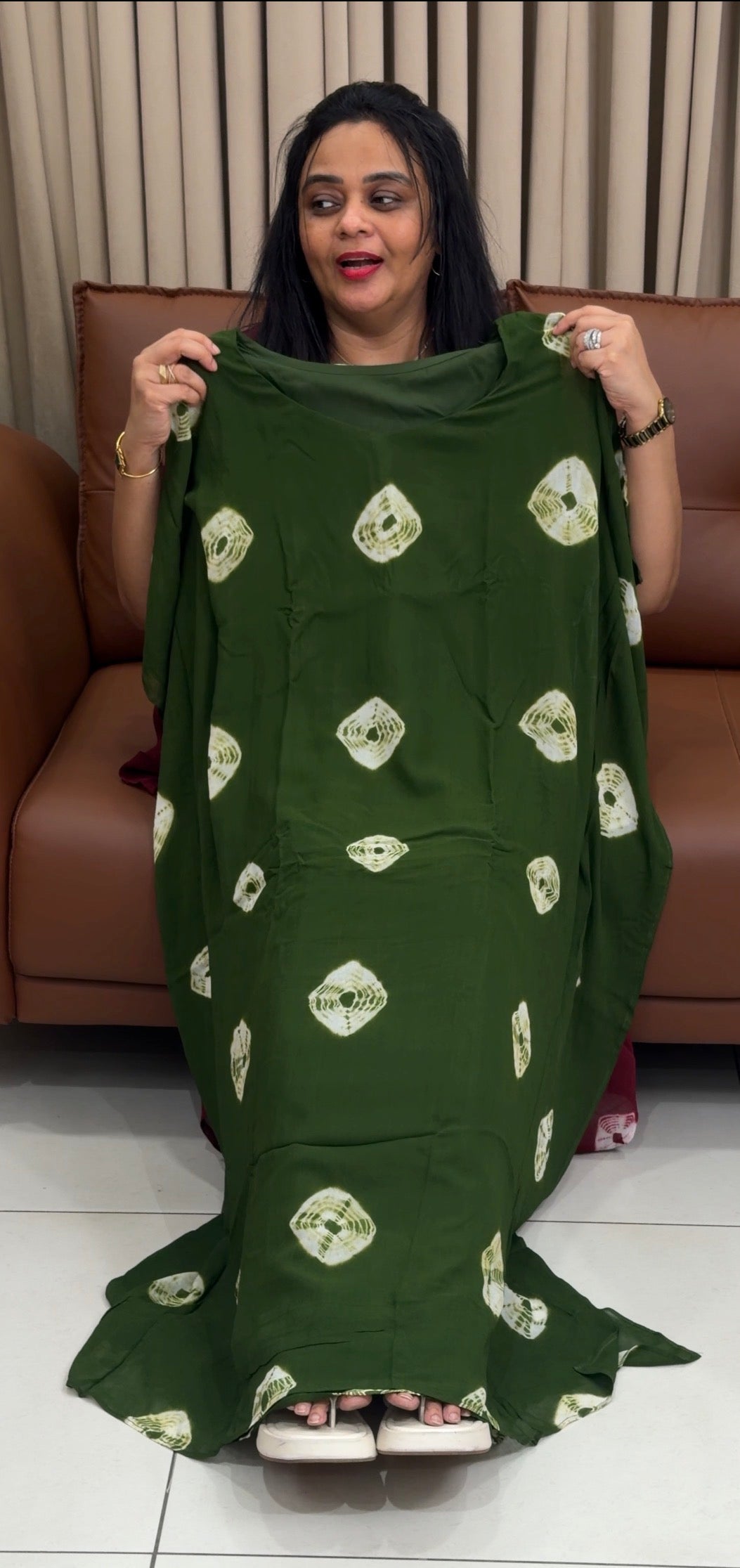 IN-HOUSE BANDHEJ PRINTD KAFTAN TOPS - NUWA-1947