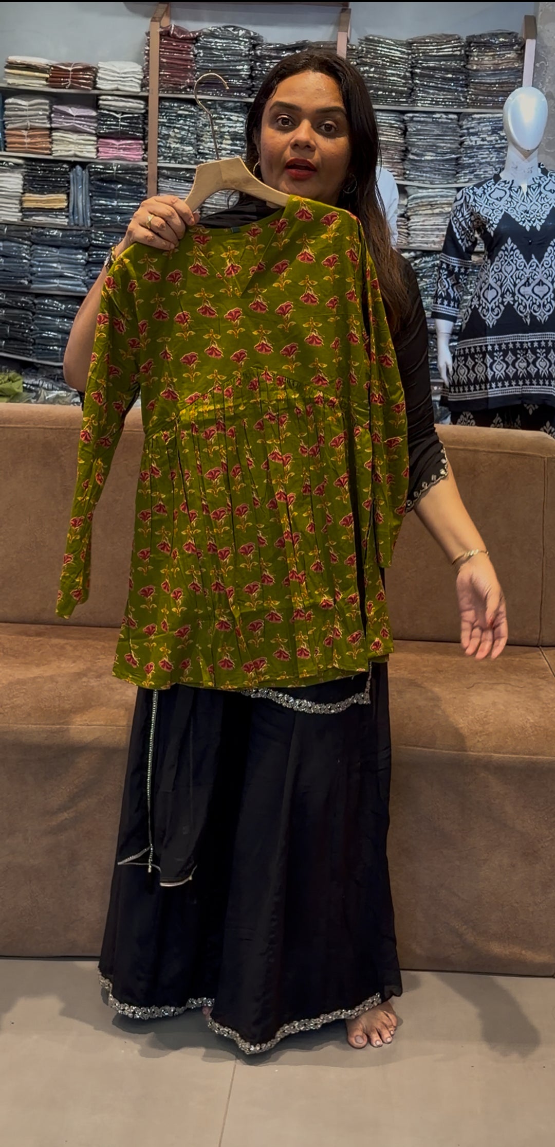 PRINTED COTTON SHORT TOPS - NUWA -480