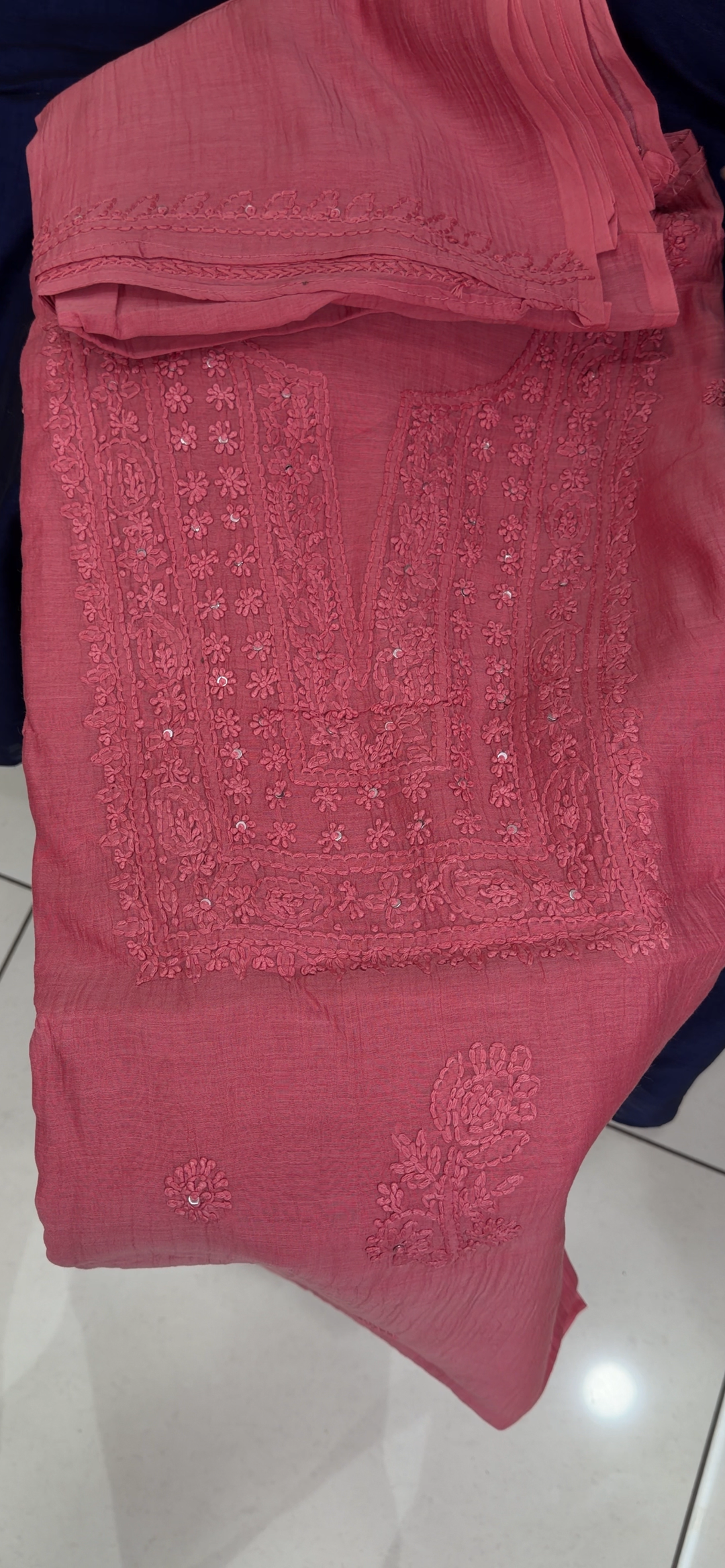 CHIKANKARI UNSTITCHED SALWAR SUITS - NUWA - 2208