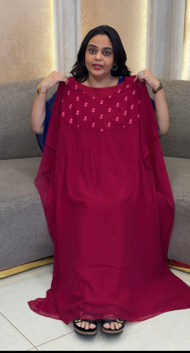 IN-HOUSE GEORGETTE KAFTAN TOPS  - NUWA-2067