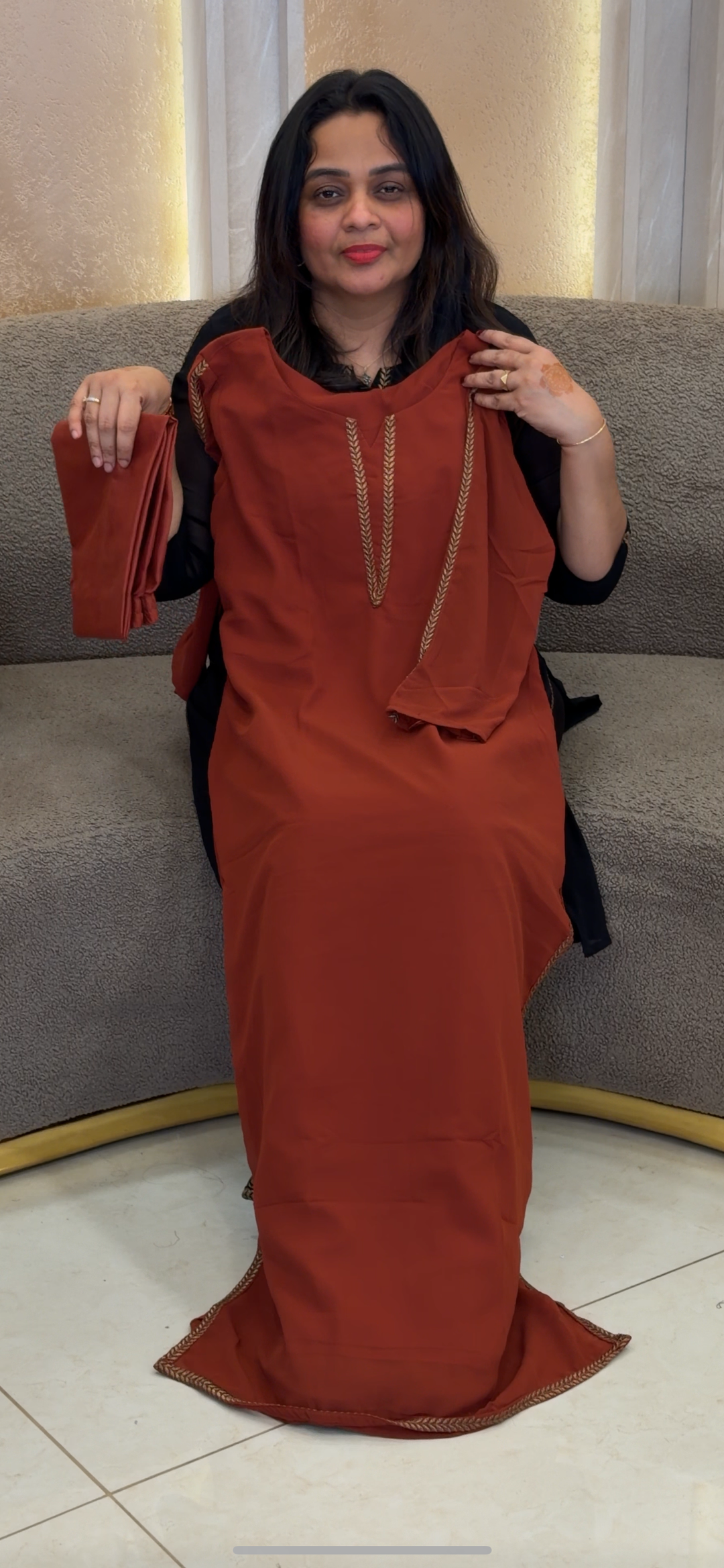 FORWARD FAUX GEORGETTE LONG TOP AND BOTTOM - NUWA - 276