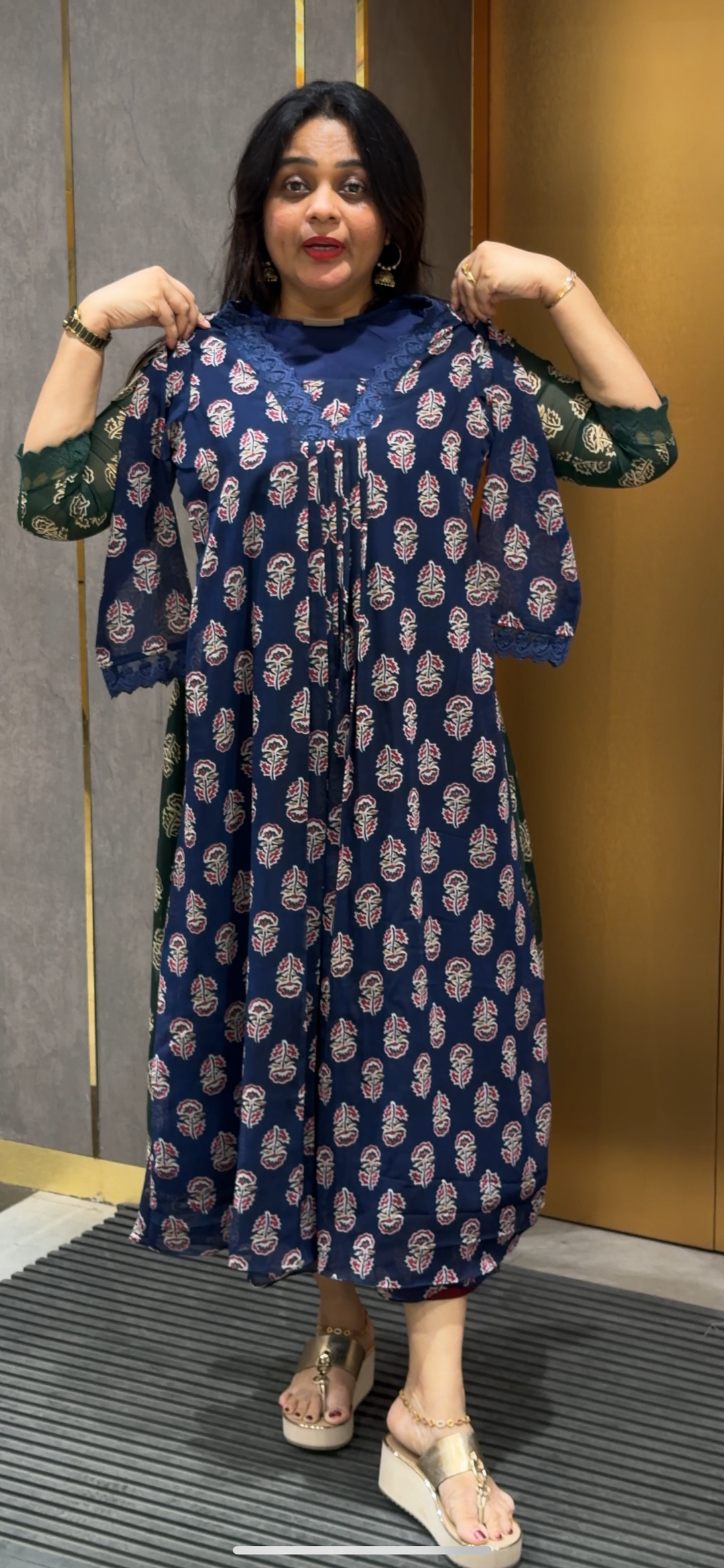 PRINTED GEORGETTE ALINE TOPS - NUWA - 214