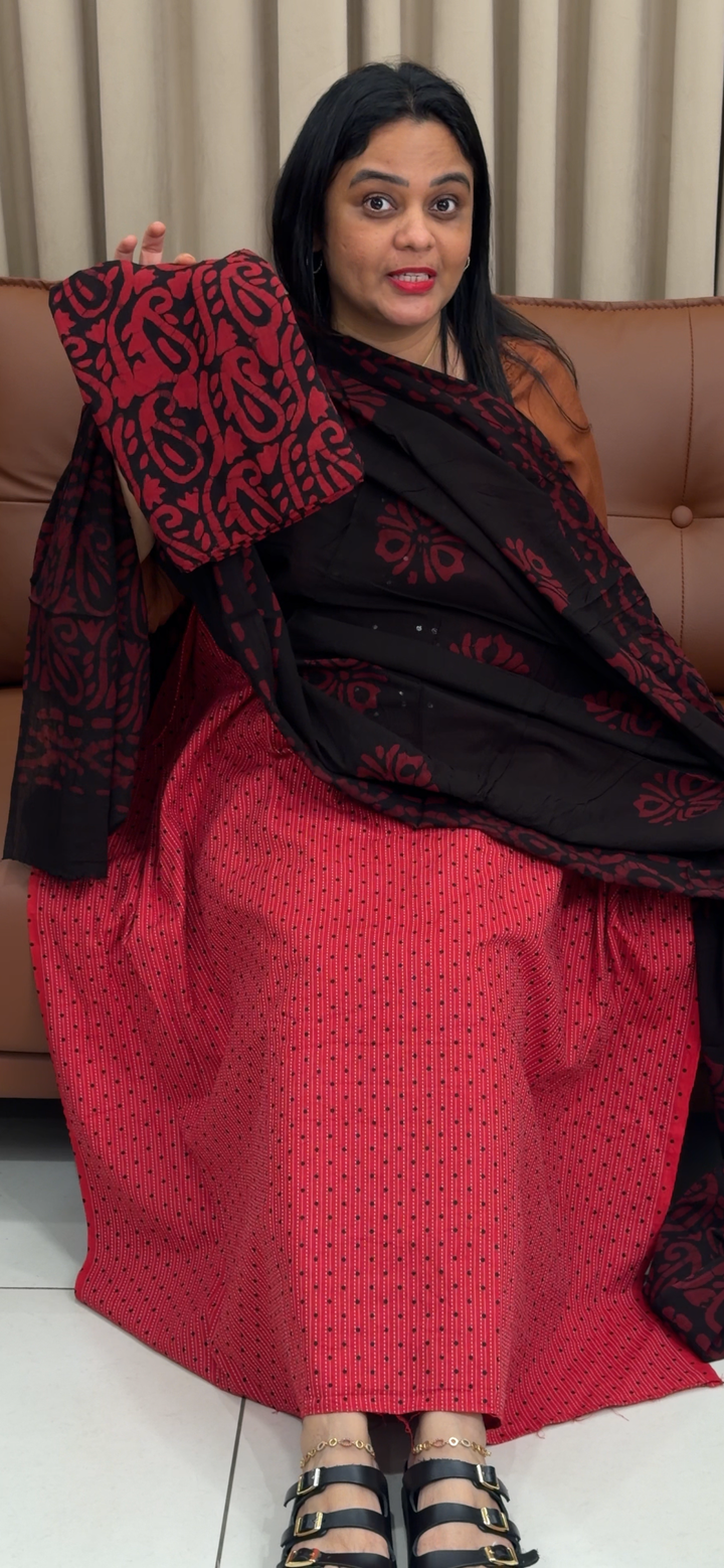COTTON UNSTITCHED SALWAR SUITS - NUWA - 1730