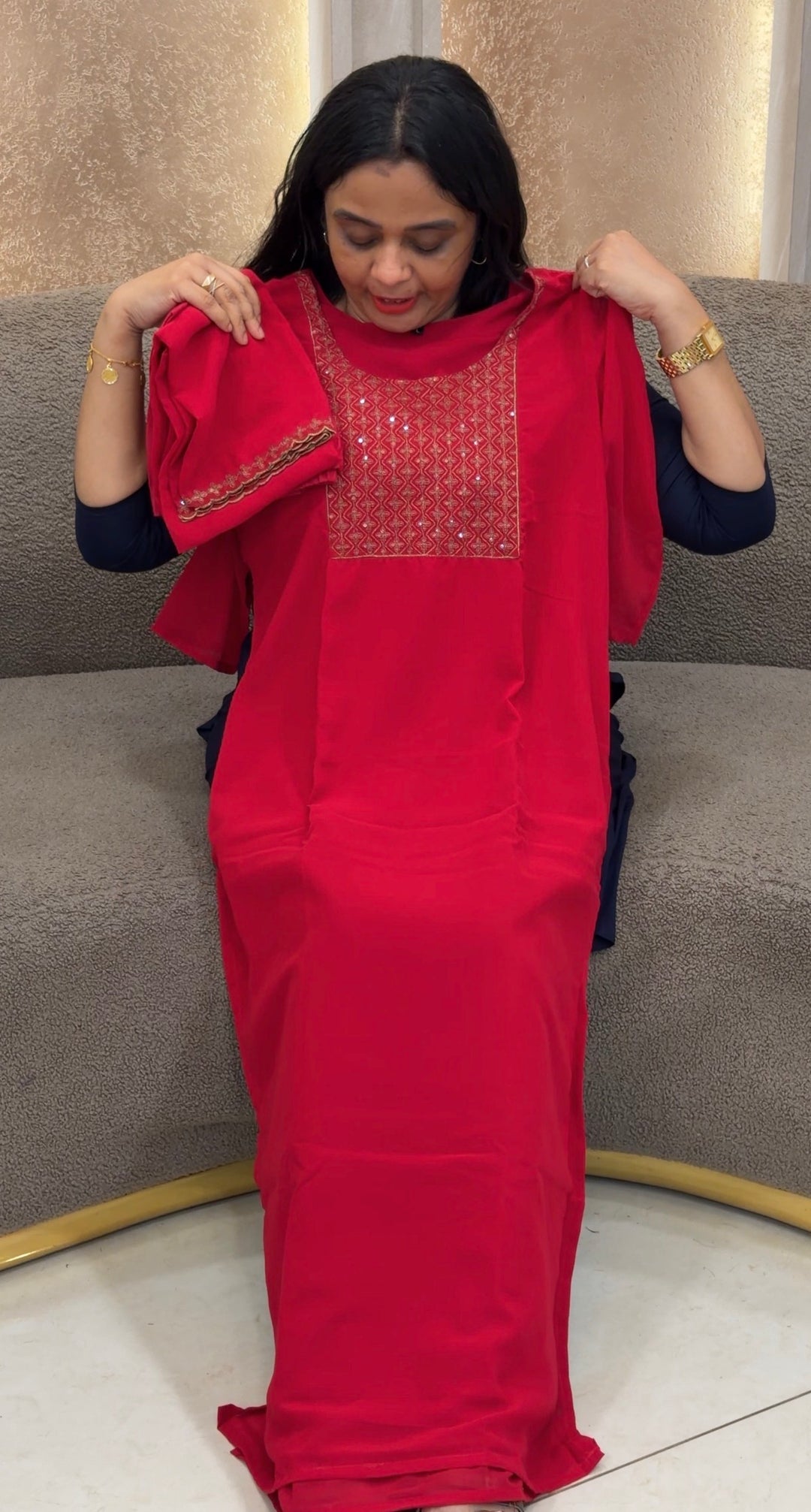 FAUX GEORGETTE TOP BOTTOM AND DUPATTA - NUWA-2420