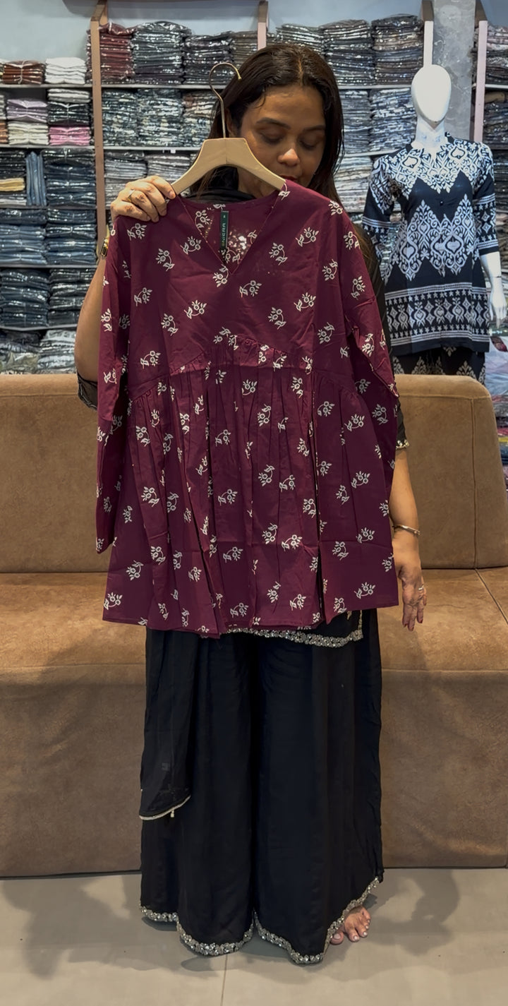 PRINTED COTTON SHORT TOPS - NUWA -480