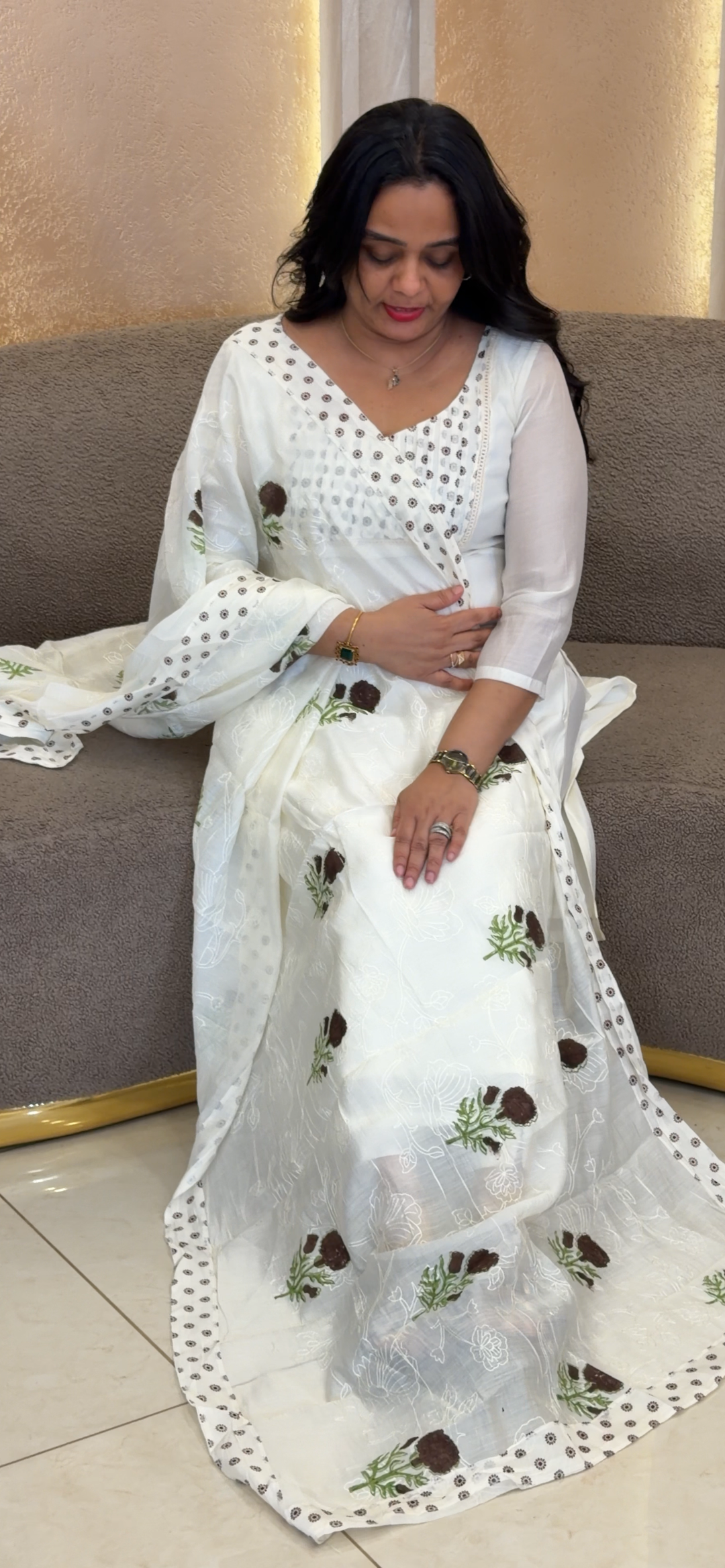 MALAI CHANDERI UNSTITCEHD SALWAR SUITS - NUWA - 2072